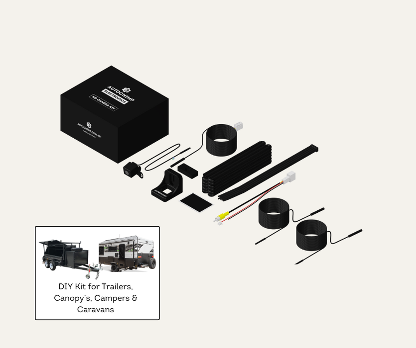 AutoChimp™ Pro HD Trailer Camera Kit | 16m Extension Cable + Hitch Break Point | AC-PRO-CAM-KIT-TRAILER | Main