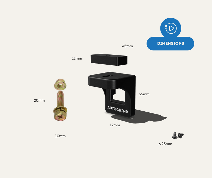 AutoChimp™ Pro Series Camera Mounting Kit | Adjustable No-Drill Mount | AC-MOUNTING-BRACKET