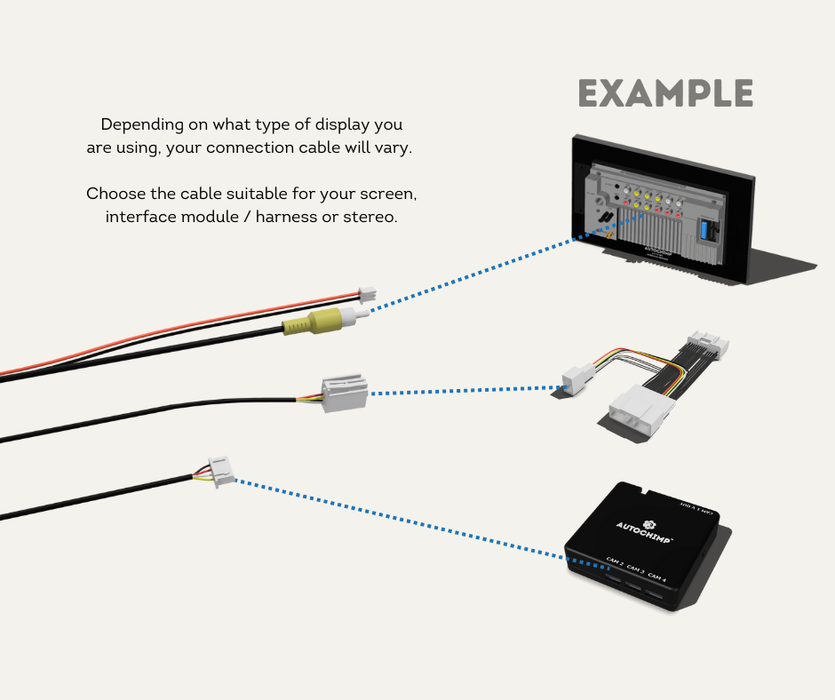 AutoChimp™ Pro Series Camera Power Cable | 4-Pin Plug for Toyota | AC-PRO-POWER-TOY | Example