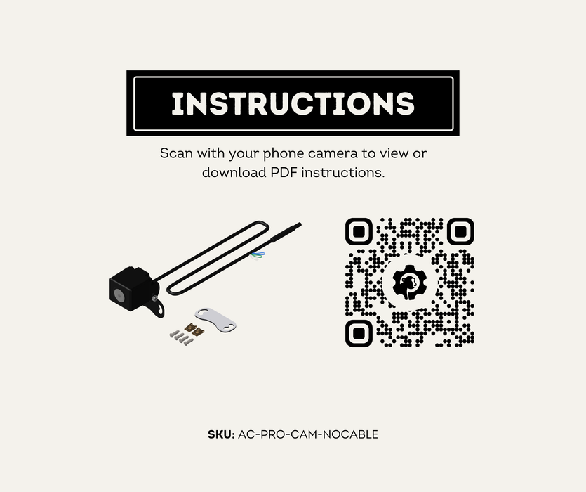 AutoChimp™ Pro HD Replacement Camera | Camera Only – No Power Cable | For Pro Series Camera Systems | SKU: AC-PRO-CAM-NOCABLE | Instructions