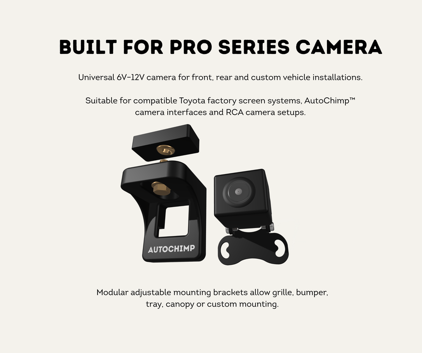 AutoChimp™ Pro Series Camera Power Cable | 4-Pin Plug for Toyota | SKU: AC-PRO-POWER-TOY | Built for Pro Series Camera