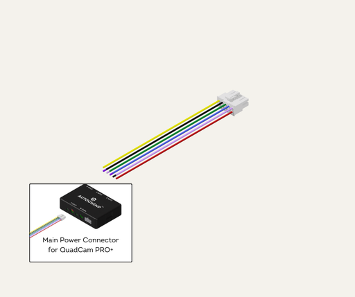 AutoChimp™ QuadCam Power Cable | Universal Power Connection Kit for QuadCam PRO+ | 10-Pin Harness | AC-QUADCAM-10PIN-PWR