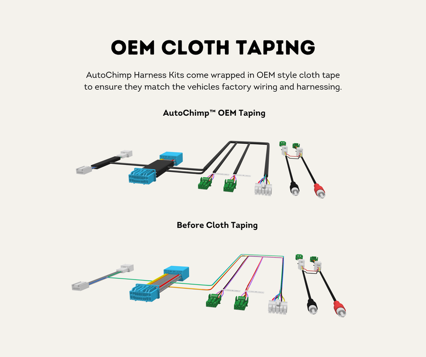 AutoChimp™ QuadCam Harness for Suzuki (2015–2024) | Plug & Play | SKU: AC-QUAD-HRN-SUZUKI-2015 | OEM Cloth Taping