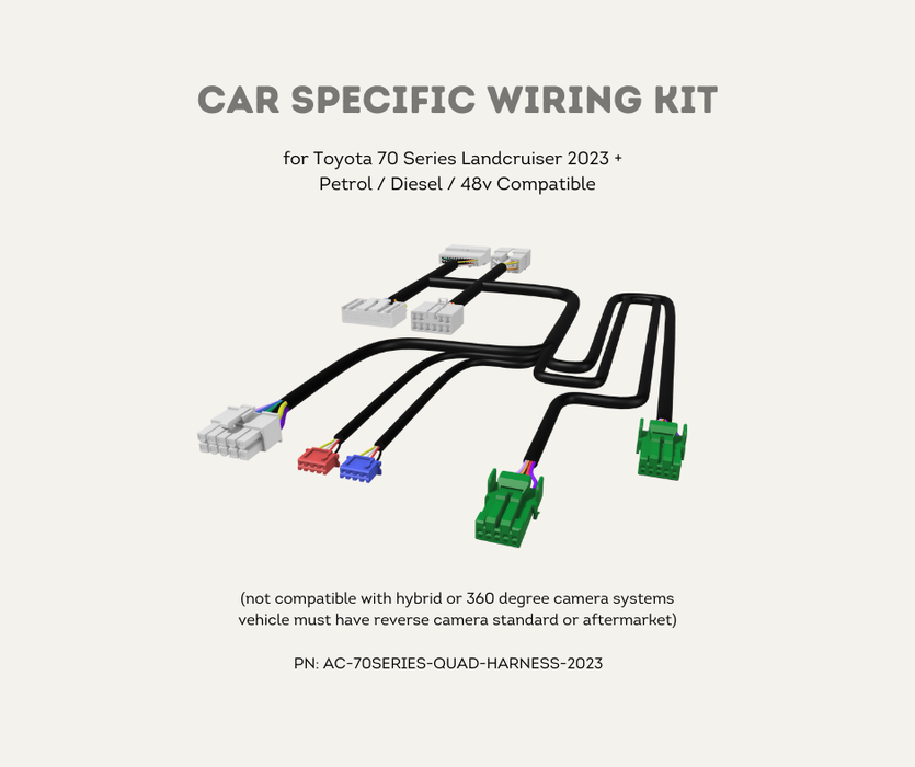 AutoChimp™ Quad Camera Harness for 70 Series (2023+) | Plug & Play Wiring for Multi-Camera Systems | Wiring Kit