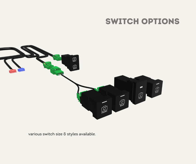 AutoChimp™ Quad Camera Harness for Toyota (2020-2025) | Switch Options