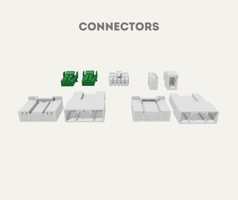 Identify the camera connectors