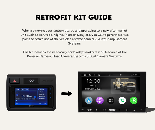 AutoChimp™ Retrofit Kit for 70 Series - Camera Retention Kit - AutoChimp Electronics