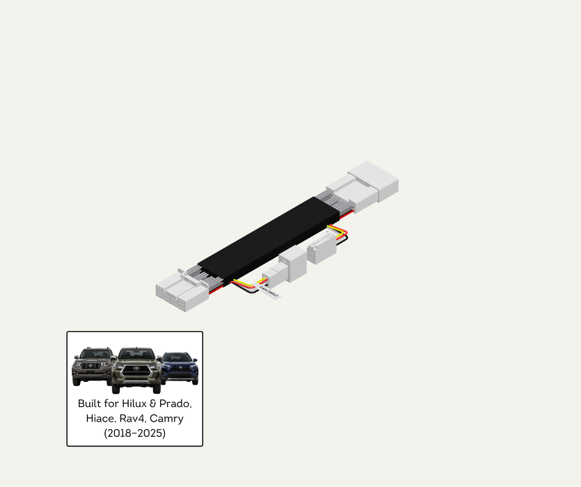 AutoChimp™ Reverse Camera Interface Harness for Toyota (2018–2025) | Hilux, LandCruiser, Prado & More | 30-Pin Full Pass-Through Camera Input Harness | SKU: AC-TOY-30PIN | Main