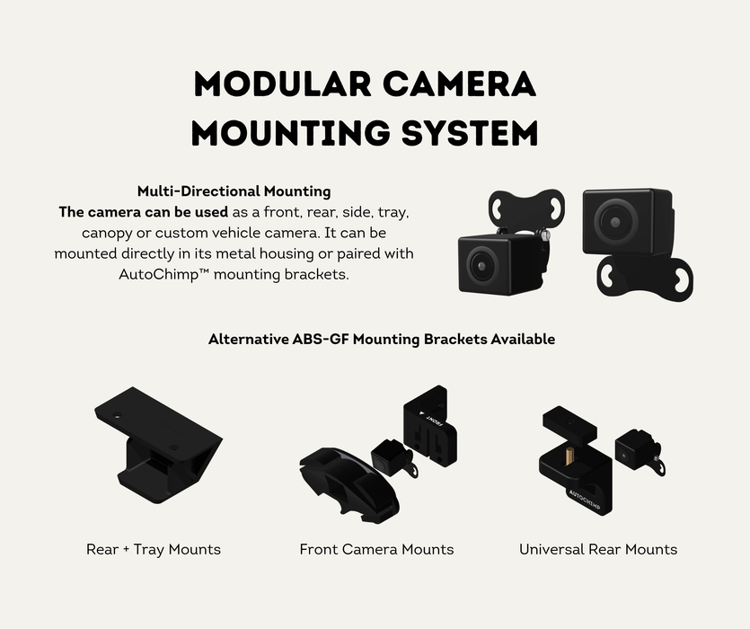 AutoChimp™ Reverse Camera Kit for Toyota Hilux (2006–2013) | for Touchscreen Model Stereos | SKU: AC-TOY-RC2 | Modular Camera Mounting System