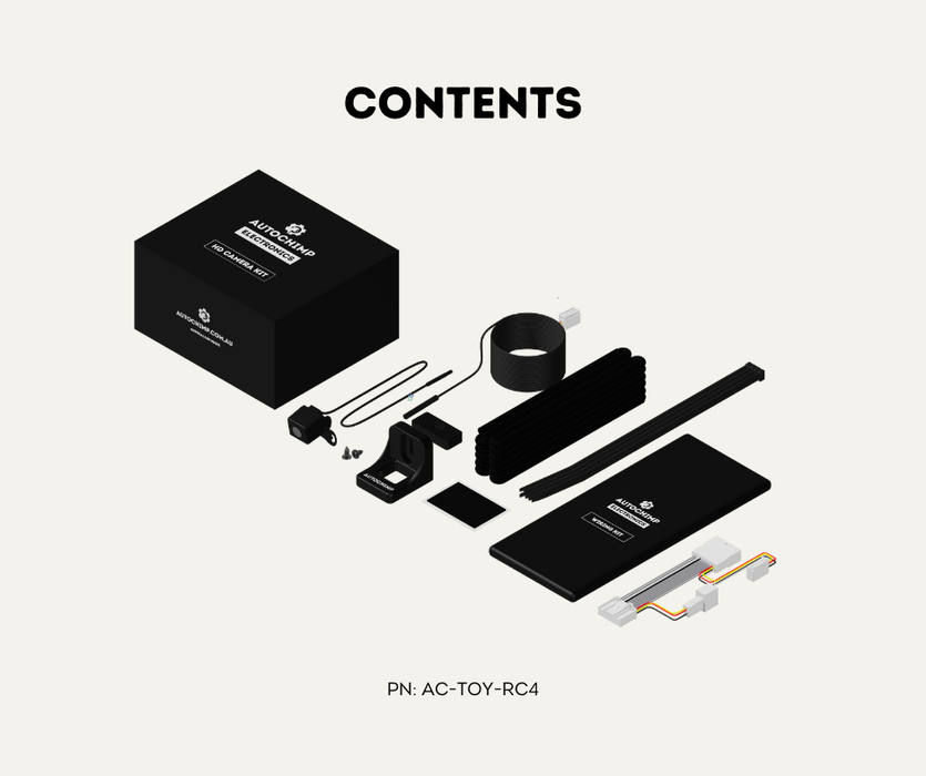 AutoChimp™ Reverse Camera Kit for Toyota Hilux (2014–2020) | AC-TOY-RC4 | Contents 2