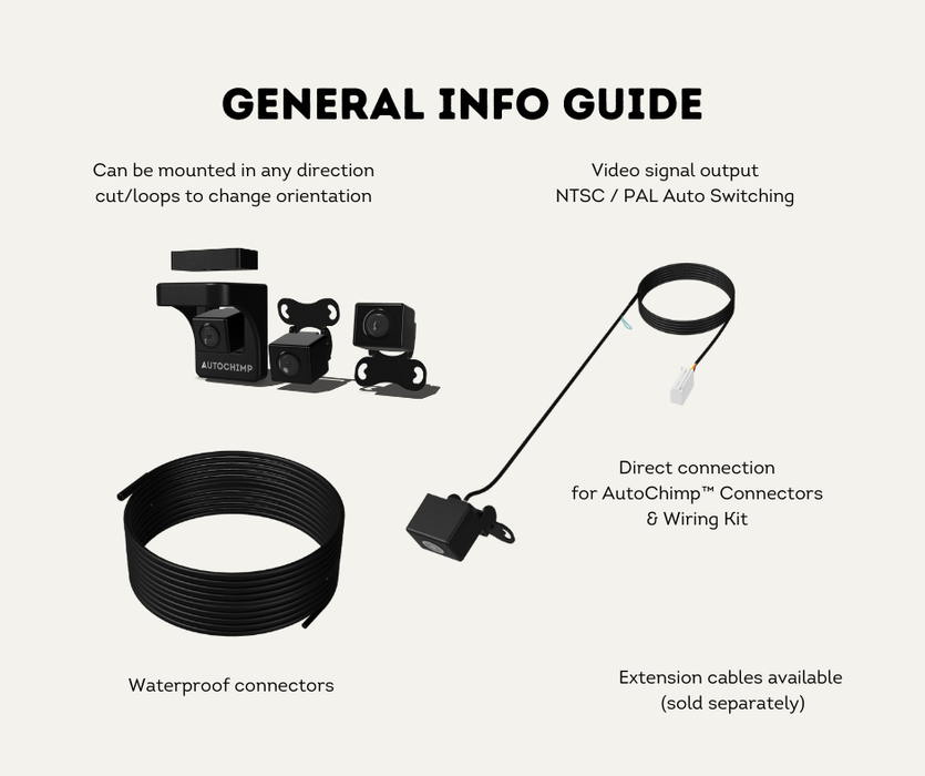 AutoChimp™ Reverse Camera Kit for Toyota Hilux (2014–2020) | AC-TOY-RC4 | General Info Guide