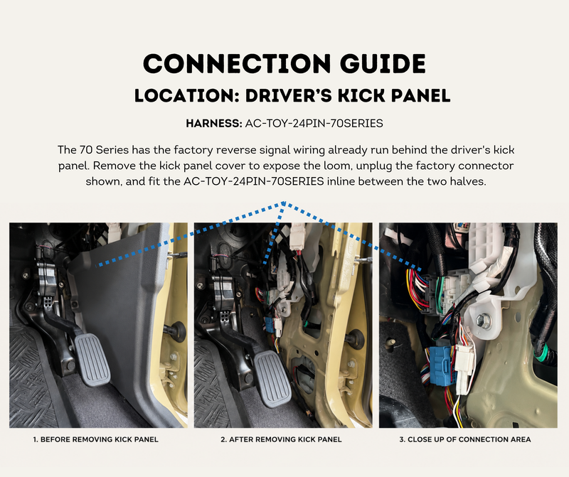 Driver Kick-Panel Reverse-Trigger Connection
