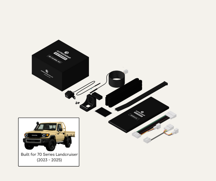 AutoChimp™ Reverse Camera Kit for Toyota Landcruiser 70 Series (2024-2026) | SKU: AC-TOY-RC8-RC9 | Main