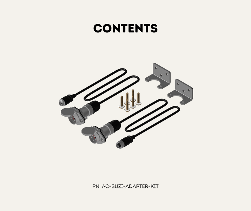 AutoChimp™ Suzi Coil Camera Adapters & Mounting Kit | 5-Pin to 4-Pin Heavy Duty Connectors | AC-SUZI-ADAPTER-KIT | Contents 2