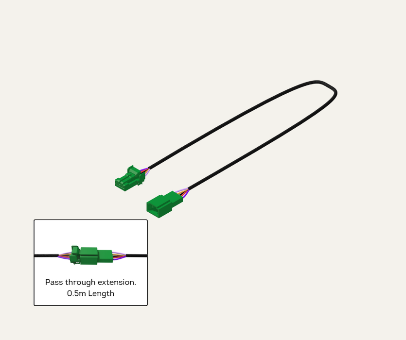 AutoChimp™ Switch Extension Cable | 0.5m Green 5-Pin Harness