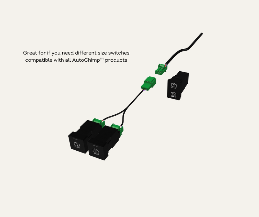 AutoChimp™ Switch Kit Splitter Type P | Single Button Adapter Harness | AutoChimp™ Switch Kit Splitter Type N | Allows for Single Button Switches | AC-SWITCH-SPLITTER-N