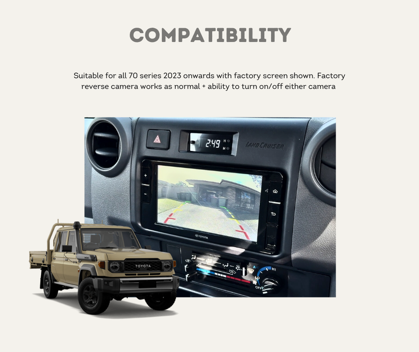 AutoChimp™ Trailer Camera Kit | Toyota 70 Series Landcruiser (2024+) | AC-TRAILER-70SERIES-2024 Compatibility