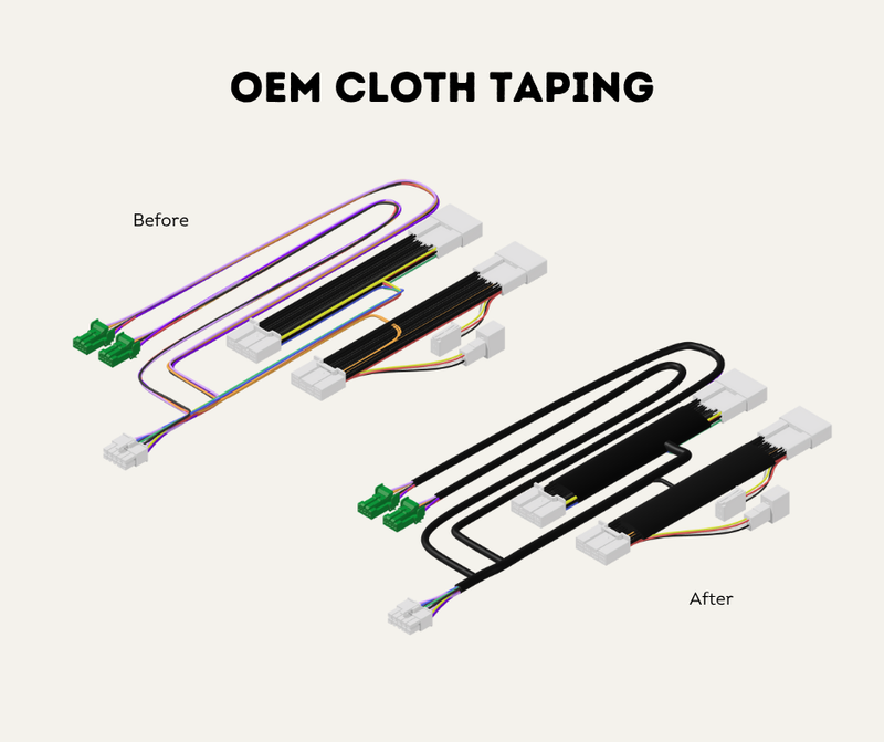 Apply OEM cloth taping