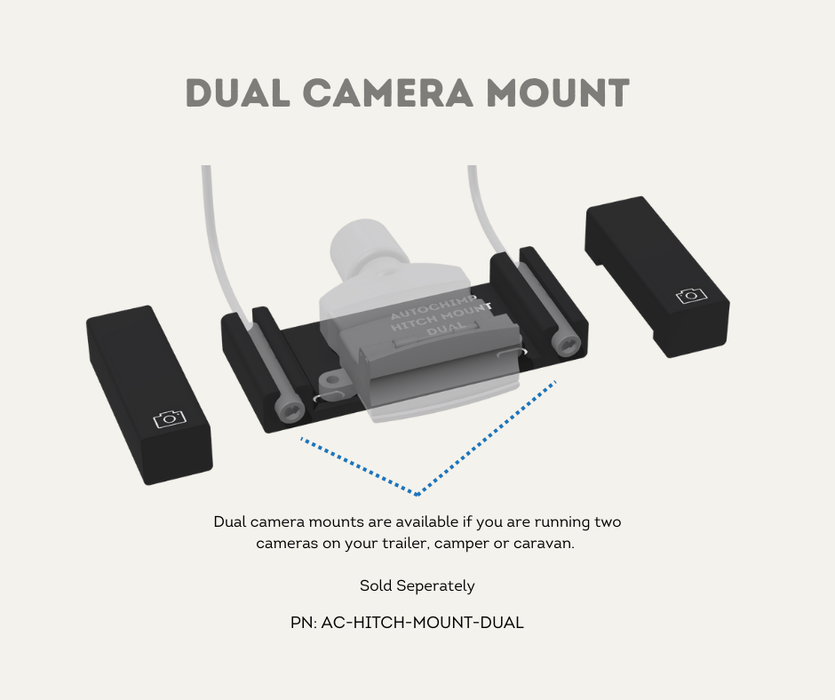 AutoChimp™ Universal Hitch Mount Kit | Includes Left & Right Brackets + Dust Covers for Pro Series Cameras | AC-HITCH-MOUNT-KIT | Dual Camera Mount Option