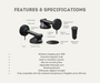 AutoChimp™ Velox Mini Qi2 Dash & Windshield Mount (Black) | iOttie Qi2 Wireless Charging | 15W MagSafe-Compatible Holder | Features & Specifications