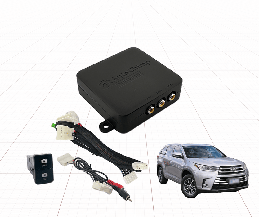 AutoChimp Dual Camera Kit for Toyota Kluger 2014 - 2019 | Reverse Camera On Switch + 2nd Camera Interface | AC-DUAL-KLUGER-2014 - AutoChimp Electronics