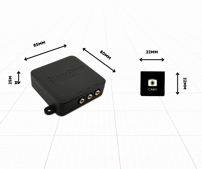 AutoChimp Dual Camera Kit for Toyota Hiace 2020 - 2024 | Reverse Camera On Switch + 2nd Camera Interface | AC-DUAL-HIACE-2020 - AutoChimp Electronics