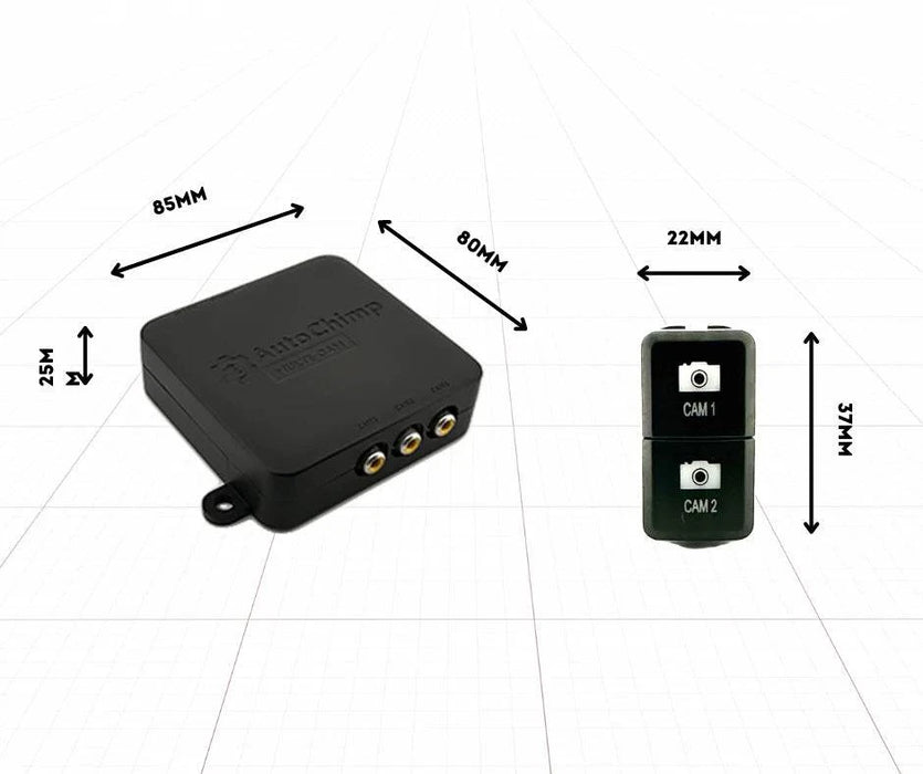 AutoChimp Dual Camera Kit for Toyota Hilux 2010 - 2013 | Reverse Camera On Switch + 2nd Camera Interface | AC-DUAL-HILUX-2010 - AutoChimp Electronics